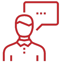 Icon of our inspector communicating before, during and after a home inspection