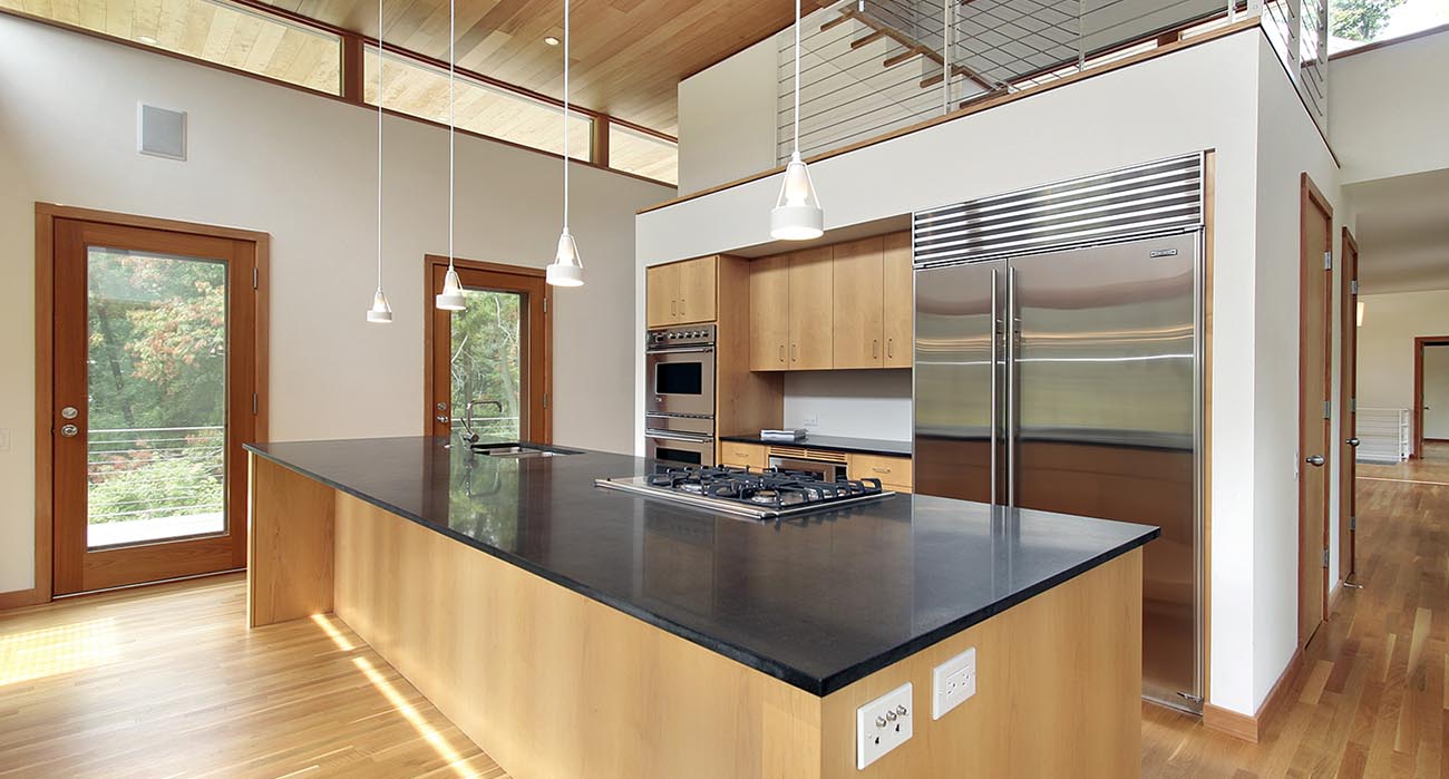 New, modern house interior being inspected during a home inspection